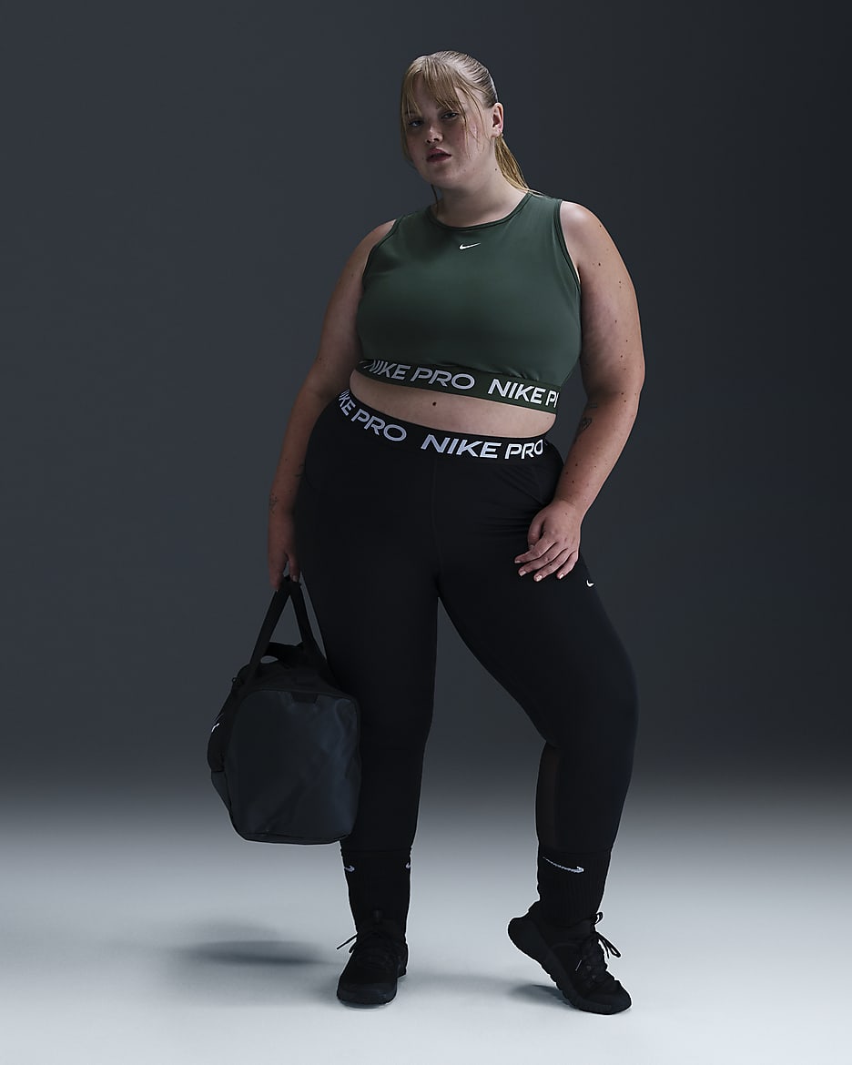 Nike Pro Women s Dri FIT Cropped Tank Top Plus Size Nike